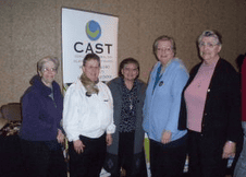 From left to right -- Sister Mary Judeen Julier, Sister Betty Mae Bienlein, Sister Julie Marie Arriaga, Sister Mary Anncarla Costello, Sister Shirley Marie McGovern